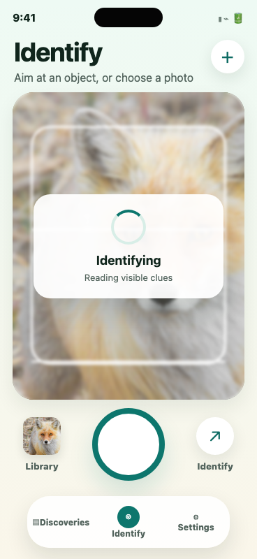 CapKnow animal identifying screen